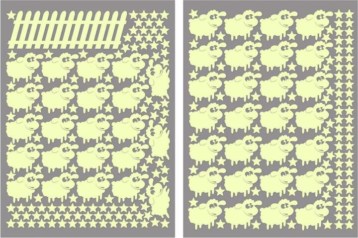 Produktbild Trenddeko Leuchtsterne Schafe zählen (21 x 21 cm)