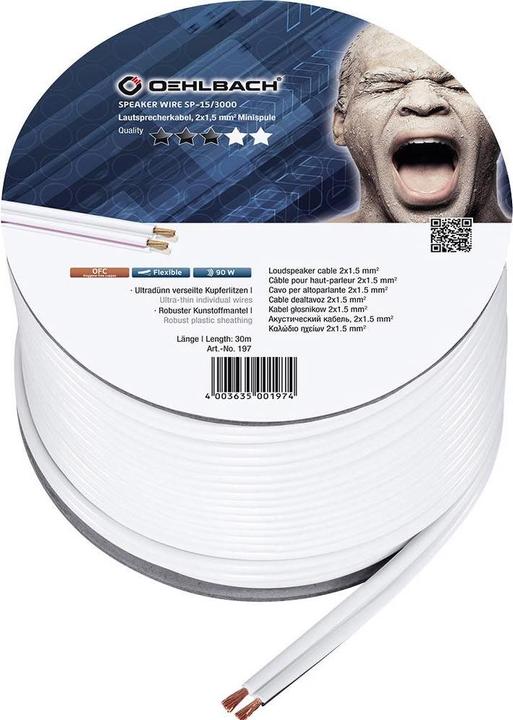 Image du produit Oehlbach Fil d'enceinte SP15 (30 m, 1.50 mm²² mm)