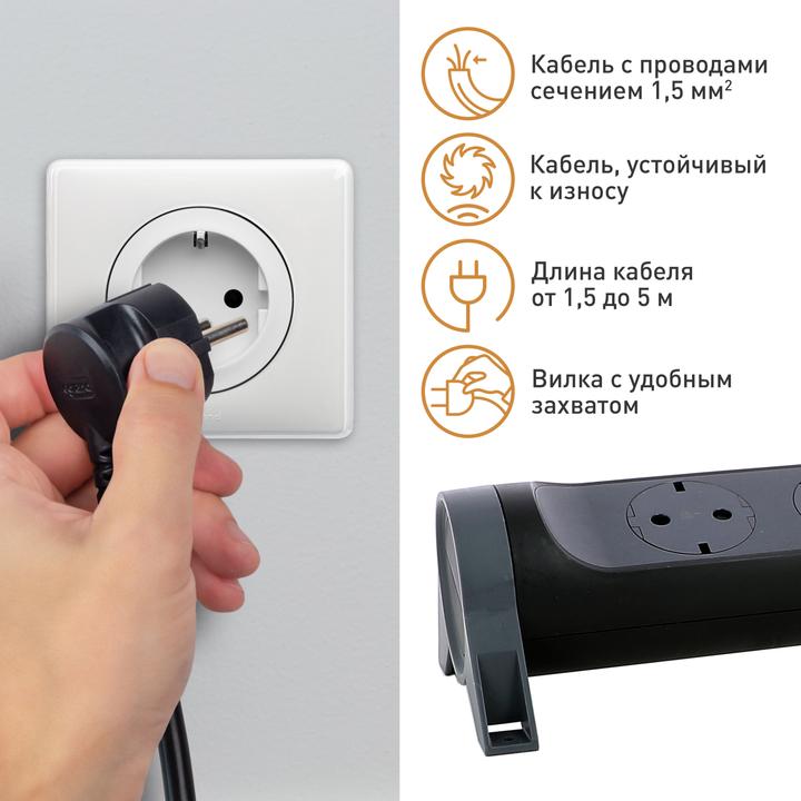 Actual product image Legrand 694514 (5 x, CEE 7/3, CEE 32/5, 1.50 m)