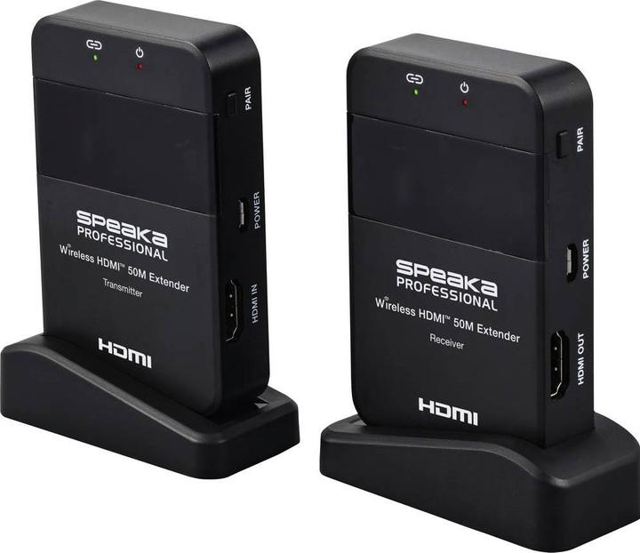 Immagine prodotto SpeaKa Professional SP-HDE-320 HDMI-Funkübertragung (Set) 148.5 MHz 1920 x 1080