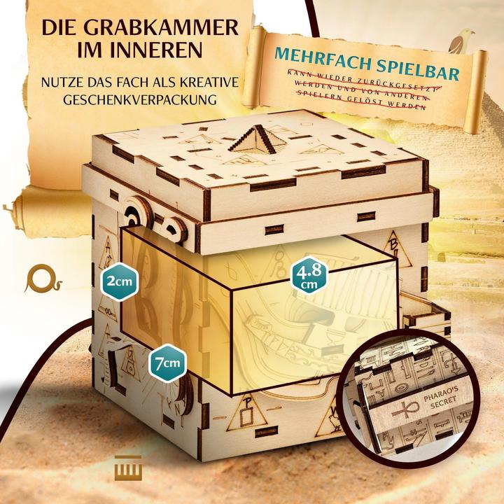 Actual product image Inscape Pharaoh's Secret - Puzzle Box (German, French, Italian, English)
