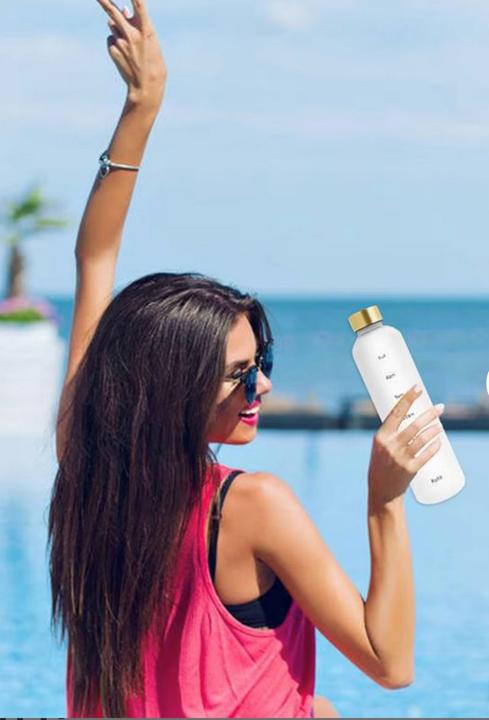 Image du produit ASMI Bouteille d'eau de 1 litre avec marqueurs de temps (1 l)