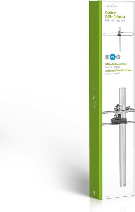 Immagine prodotto Nedis Antenna DAB - Guadagno massimo di 4dB - DAB: 170-250 MHz - Portata di 50 km - per ANORD all'aperto (DAB/ DAB+)