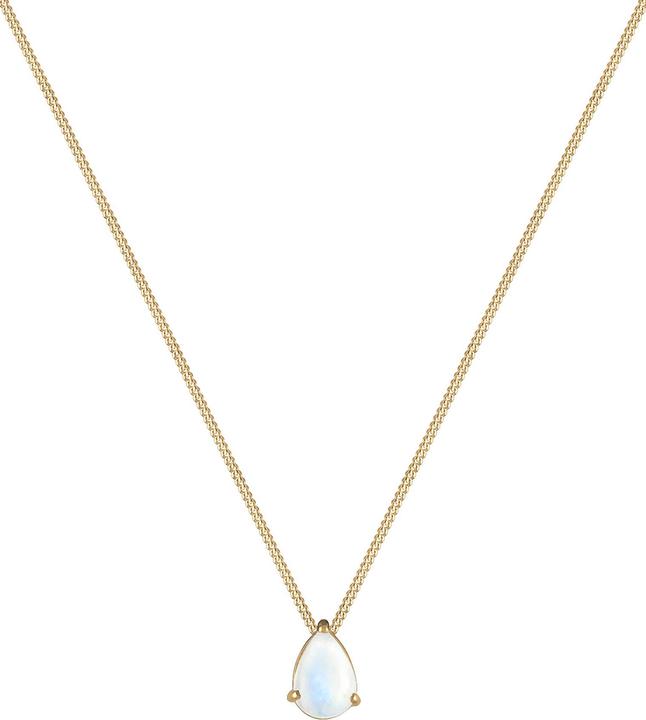 Actual product image Elli Drop (Moonstone, 925 Sterling silver gold-plated, 45 - 55 cm)