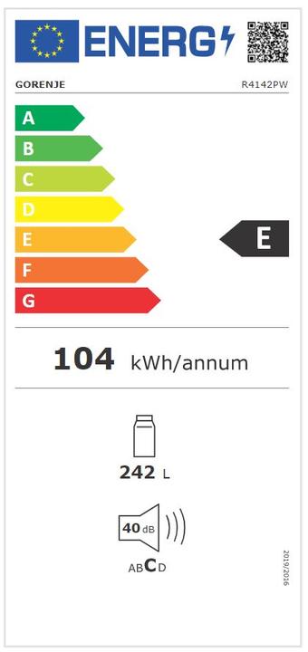 Energie-Label Gorenje R4142PW (242 l)