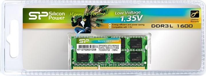 Produktbild Silicon Power SP004GLSTU160N02 (1 x 8GB, 1600 MHz, DDR3L-RAM, SO-DIMM)