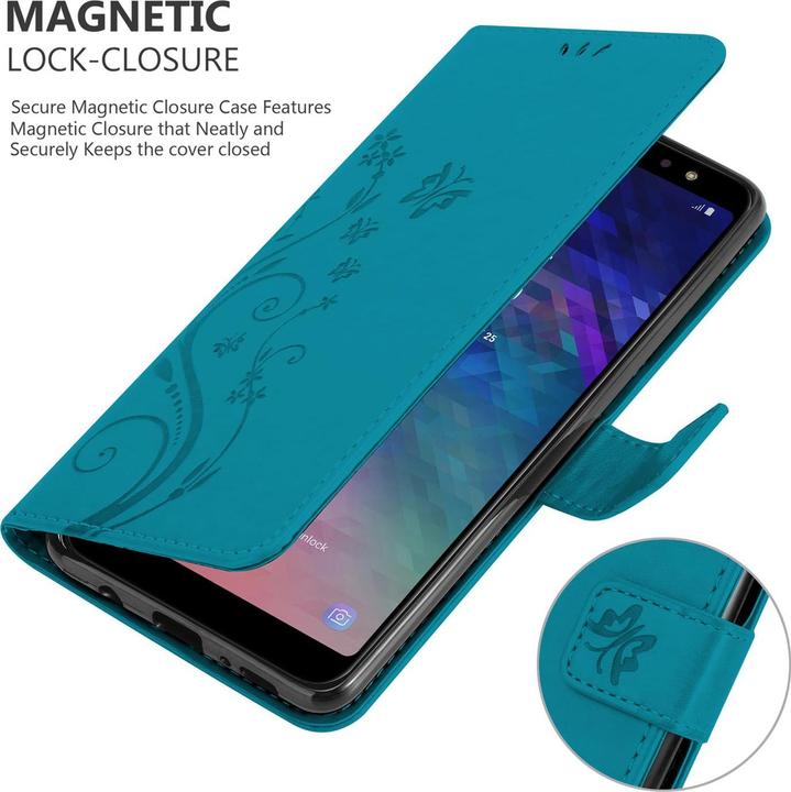 Productafbeelding Cadorabo Bloemen Boekomslag (Samsung Galaxy A6+)