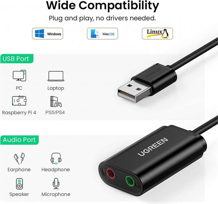 Produktbild Ugreen External Sound Adapter 30724 (USB)