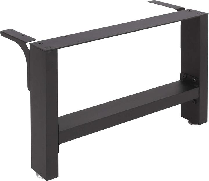 Wiltec Industrial Square Table Legs Powder-coated Black 64x40cm for Tables Benches and Desks