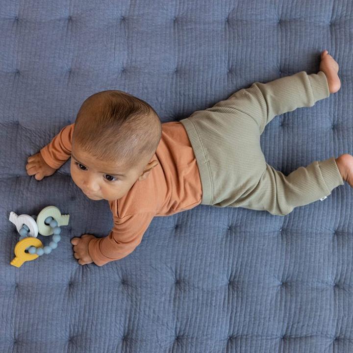 Actual product image Rubo Toys Little Dutch Silicone Teething toy keychain blue