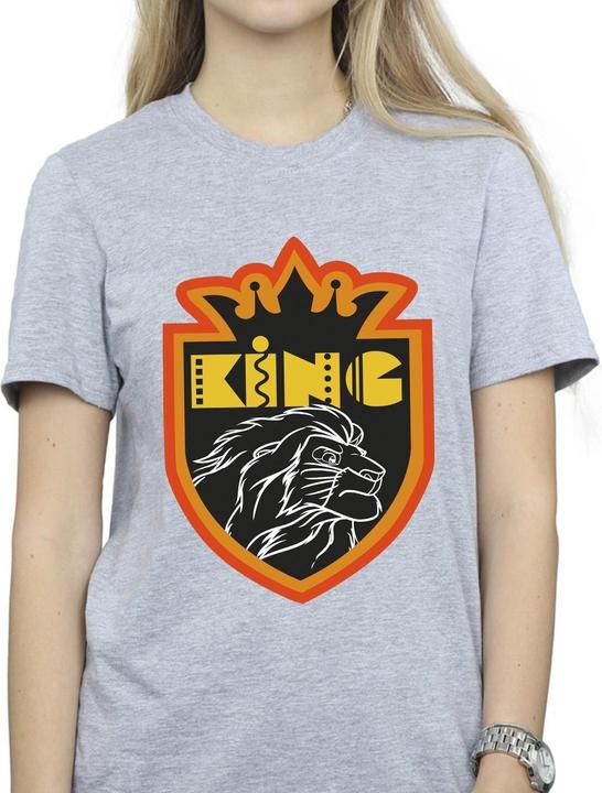 Actual product image Disney Womens/Ladies The Lion King Crest Cotton Boyfriend T-Shirt (XL)