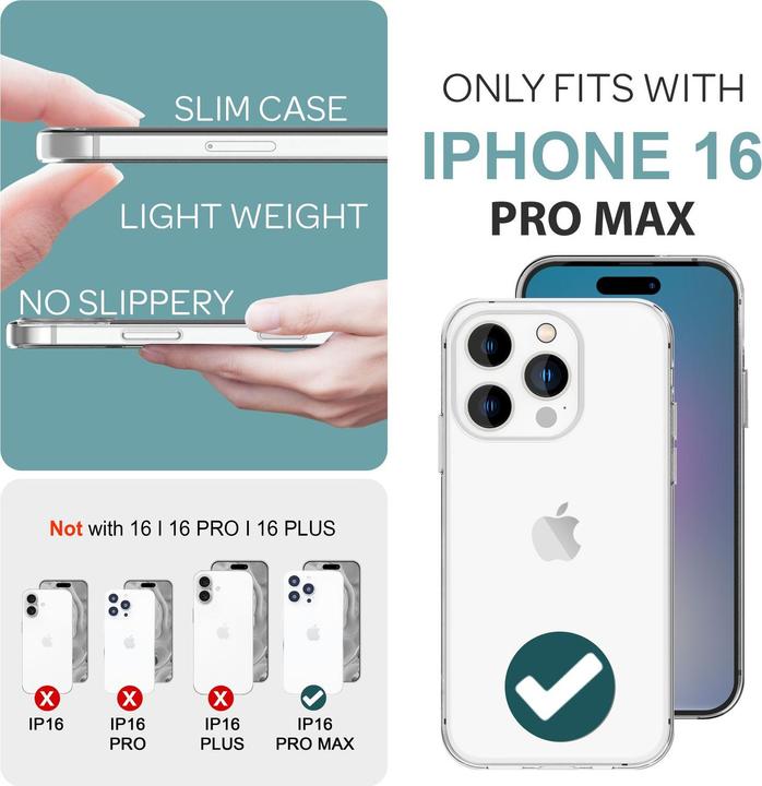 Actual product image Nalia Clear 360 degree cover (Apple iPhone 16 Pro Max)
