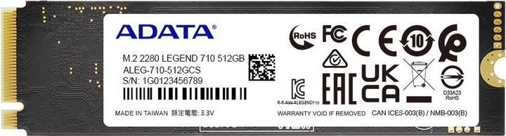 Produktbild Adata Legend 710 (512 GB, M.2 2280)