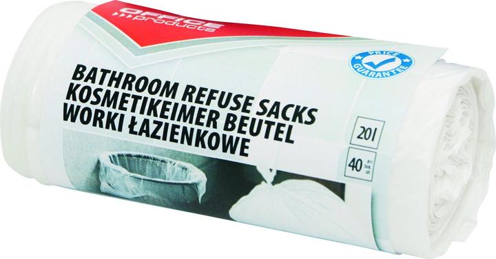Produktbild Office Products Diverse müllbeutel fürs badezimmer, standard (hdpe), 20l, 40 stück, weiss (40 x, 0.12 l)