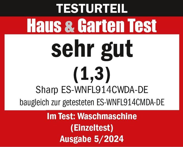Image du produit Sharp ES-WNFL914CWDA-FR (9 kg, Gauche)