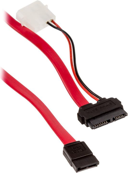 Actual product image InLine SATA combo cable Slimline to SATA / Molex - 30/15cm