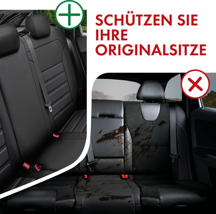 Image du produit Walser Housse de siège pour Ford Fiesta VI (CB1, CCN) 06/2008-aujourd'hui, 1 housse de banquette arrière
