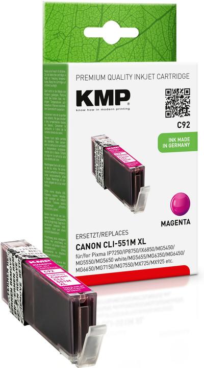 KMP C92 Cartuccia d'inchiostro compatibile con Canon CLI-551 M XL (M)