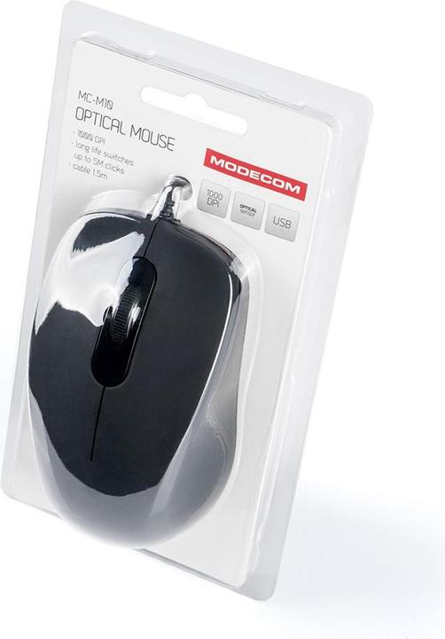 Actual product image Modecom MC-M10 Mouse Ambidextrous USB Type-A Optical 1000 DPI (Cable)