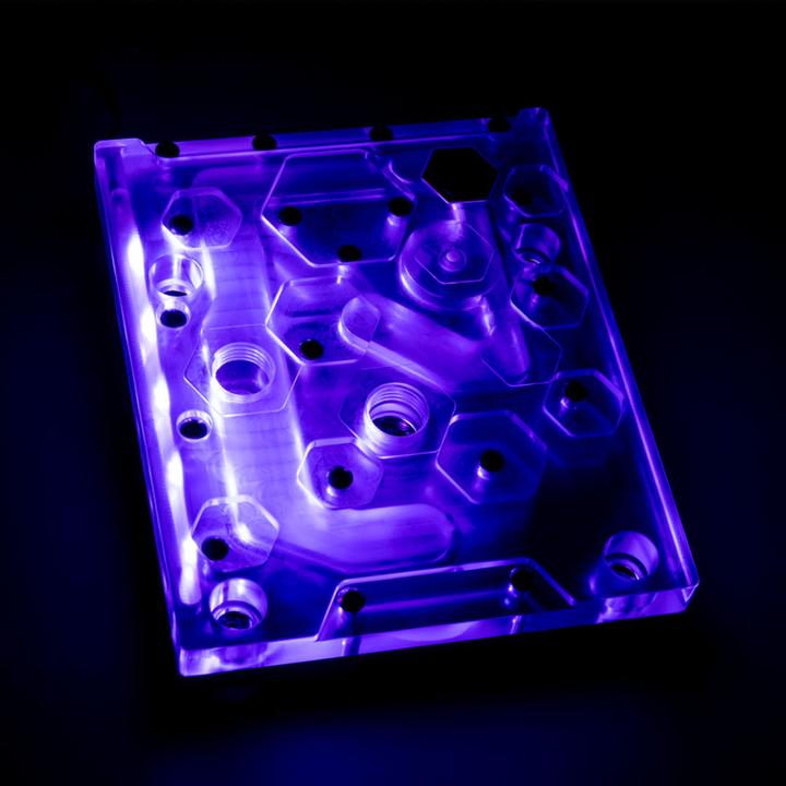 Actual product image Bitspower Monoblock for ASUS ROG STRIX X299-E GAMING RGB Nickel - Acrylic