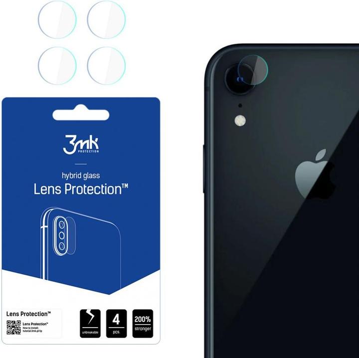 Actual product image 3MK iPhone XR FlexibleGlass Camera Glass Lens (4 PSC) (1 Piece, Apple iPhone XR)