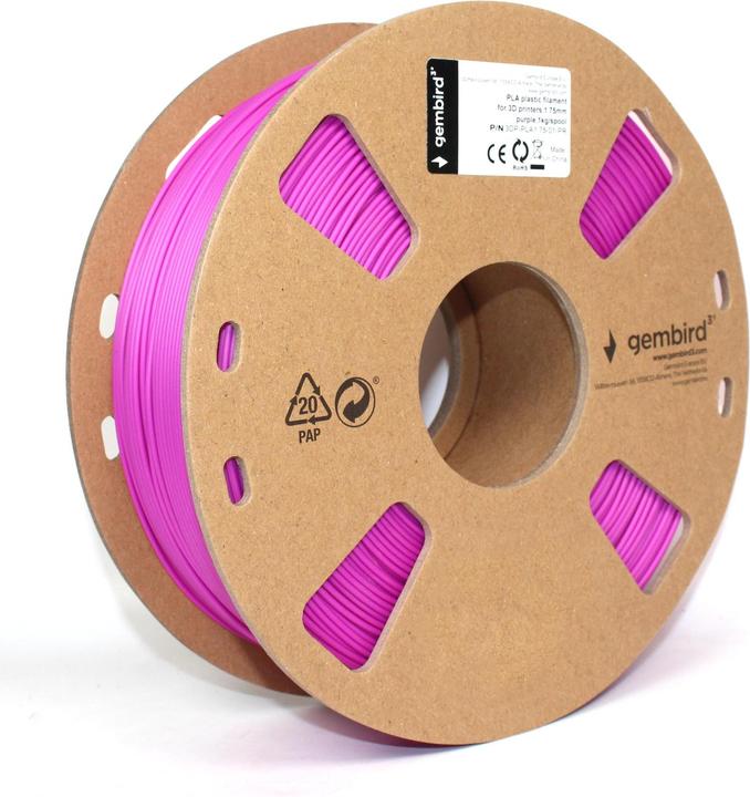 Immagine prodotto Gembird Cassetta di filamento PLA a bobina stretta (PLA, 1.75 mm, 1000 g, Viola)