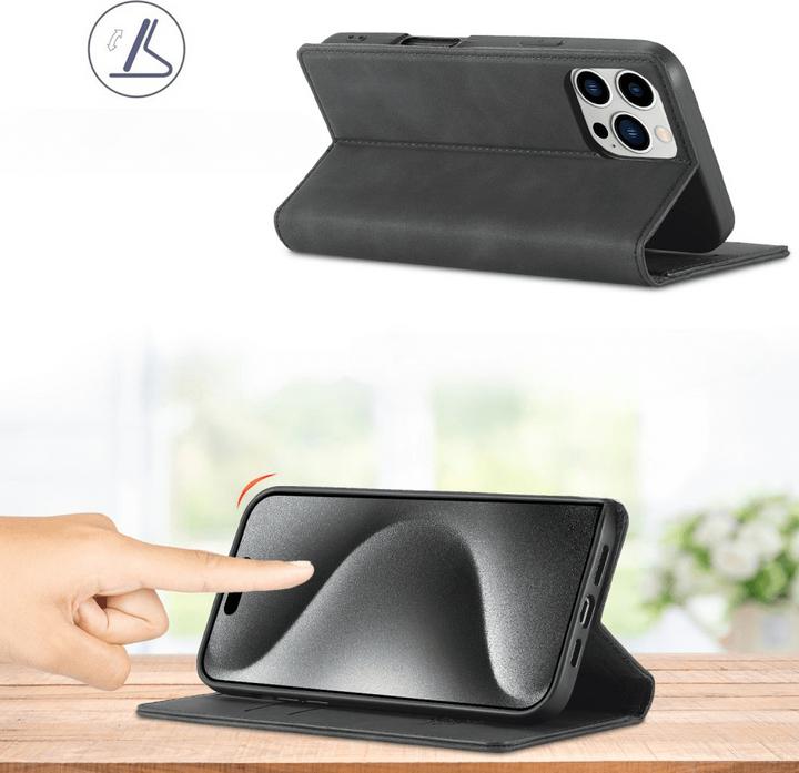 Immagine prodotto LC.Imeeke iPhone 16 Pro Max - Custodia Flip Vintage (Apple iPhone 16 Pro Max)