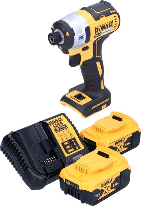 Actual product image DeWalt DCF 887 P2 Battery impact wrench 18 V 205 Nm 1/4" Brushless + 2x battery 5.0 Ah + charger (Rechargeable battery operated)