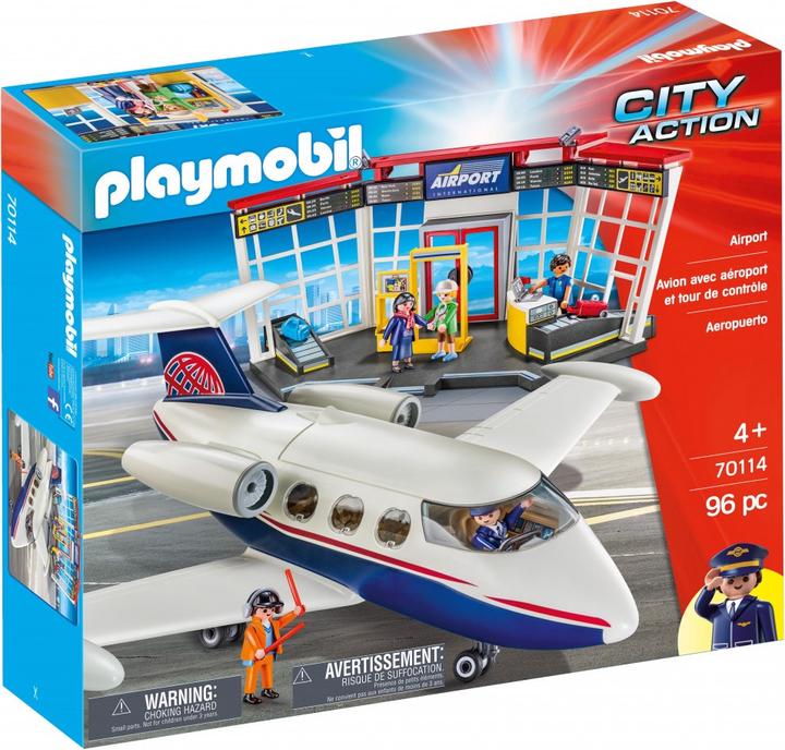 Actual product image Playmobil Airport with plane (70114, Playmobil City Action)