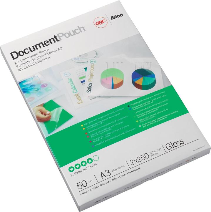Actual product image GBC DOCUMENT POUCH - hot laminating foil pouches (A3, 200 Piece, 75 µm)