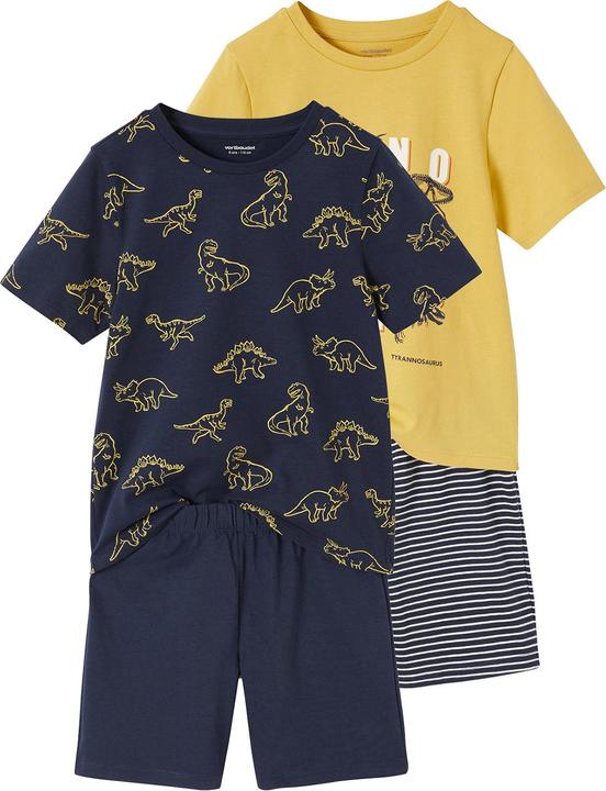 Vertbaudet 2er-Pack kurze Jungen Schlafanzüge BASICS Oeko-Tex
