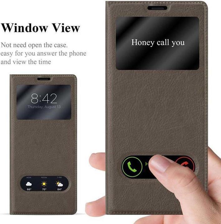 Actual product image Cadorabo Book with View double window cover (Samsung Galaxy Note 8)
