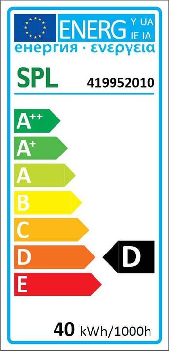Label énergétique Scharnberger+Hasenbein Scharnberg lampe à réflecteur 63x100mm R63 E27 220V 40W 41568 (E27, 40 W, 90 lm, 1 x, E)