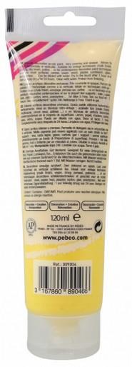 Image du produit Pebeo Decocrème Peinture acrylique mate (Jaune, 120 ml)