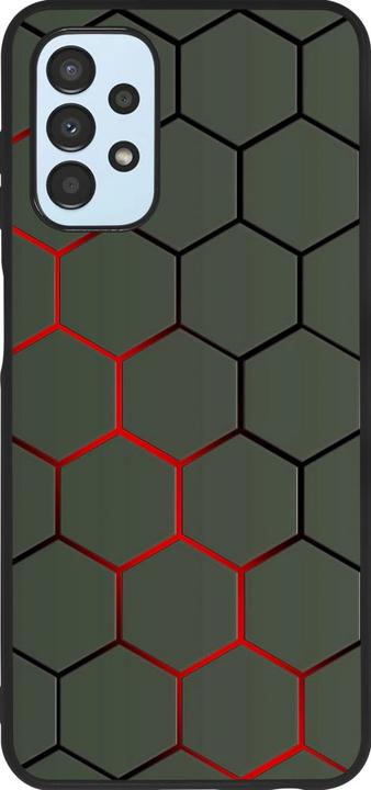 Image du produit PhoneLook Coque Silicone rigide noir Geometric Line red (Samsung Galaxy A13 5G)