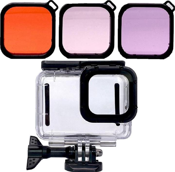 Ueli Express Wasserdichtes Gehäuse 45m inkl. Tauchfilter Set (Hero 9 Black, Hero 10 Black, Hero 11 Black, Hero 12 Black, Hero 13 Black)