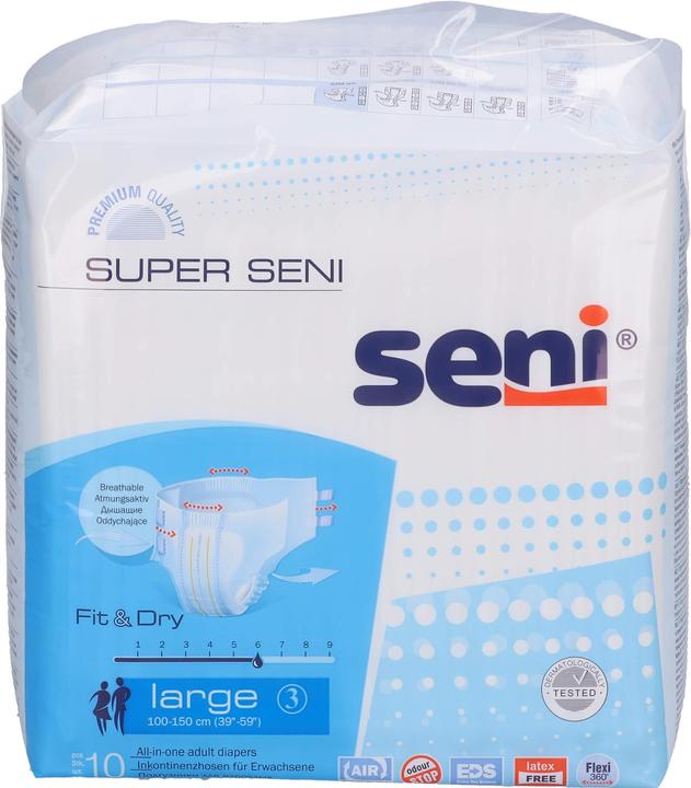 Produktbild Seni Super Large Windeln für Erwachsene, 10 St (10 x, L, XL)