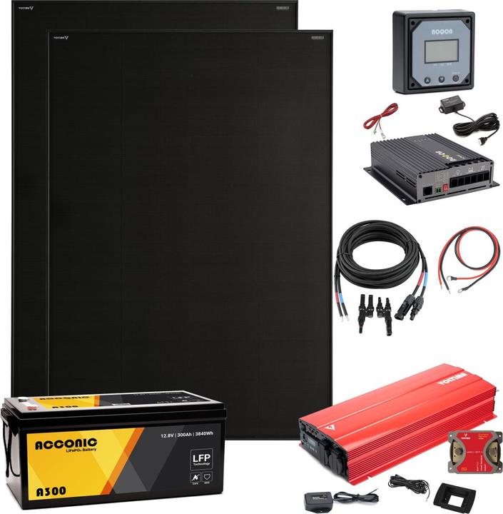 Image du produit Voltima Inselanlage 400Wp 2500W Wechselrechrichter und 300Ah Batterie (400 W)