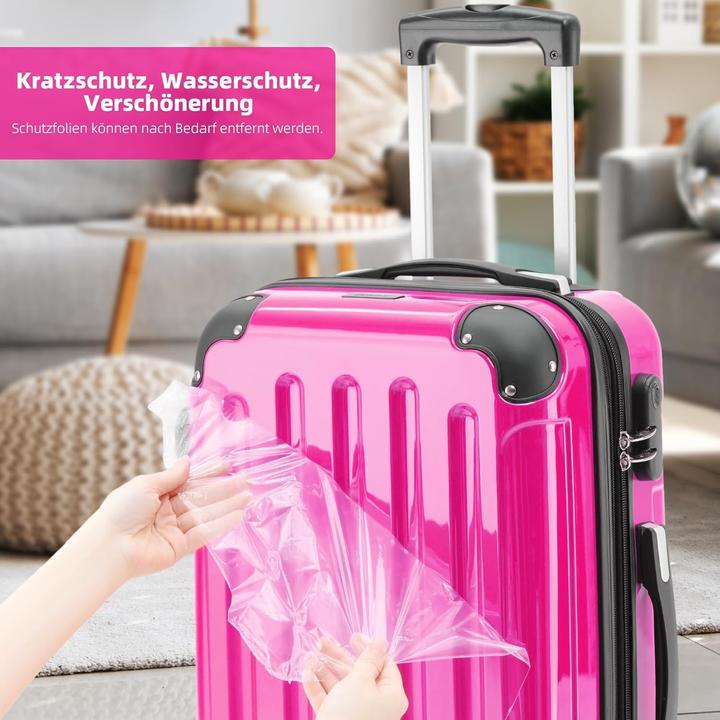 Produktbild Beibye Zwillingsrollen 2048 Hartschale Trolley, Pink, M (45 l, Handgepäck (bis 50l))