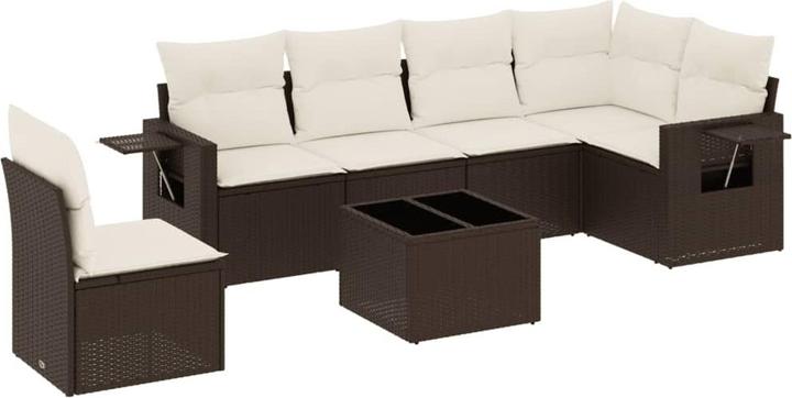 Actual product image VidaXL Garden furniture Sofa set Garden set 7-piece garden set Brown