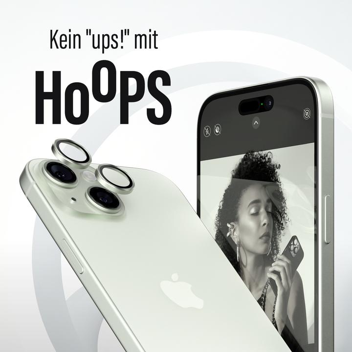Immagine prodotto PanzerGlass Protezione dell'obiettivo della fotocamera Hoops (1 Pezzo/i, Apple iPhone 15 Plus, Apple iPhone 15)