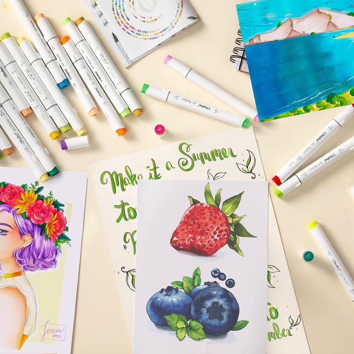 Actual product image Ohuhu Art marker (Multicoloured, 120 x)