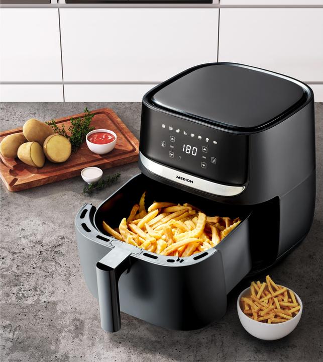 Image du produit Medion Heissluft-Fritteuse MD 10532, 1 kg, Schwarz