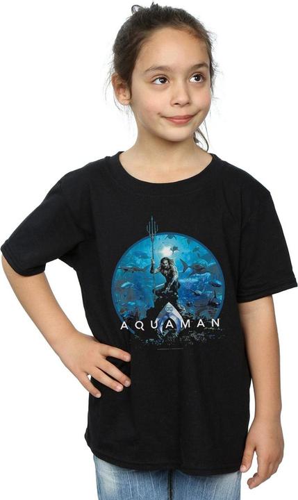Immagine prodotto Aquaman Circle Poster Maglietta Ragazze (128)