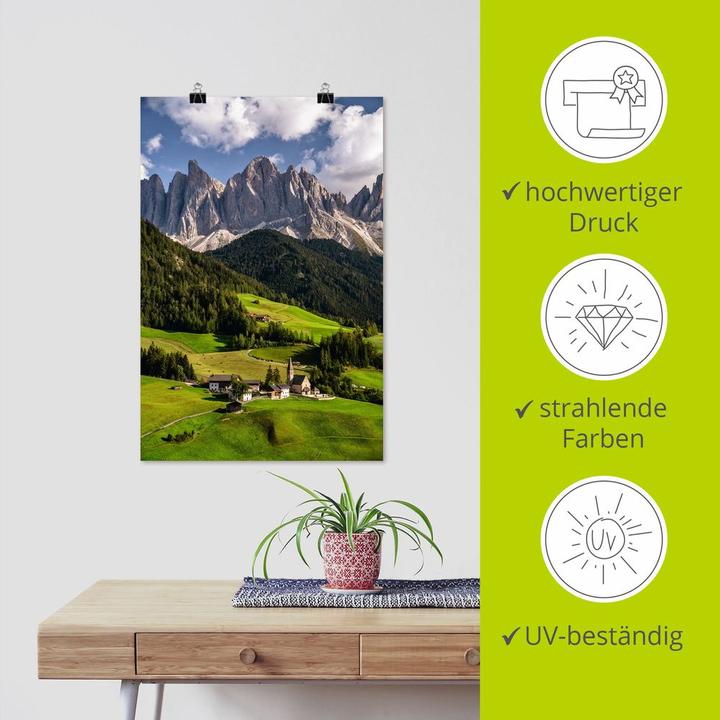 Produktbild Artland Sommer in Südtirol in den Dolomiten U3LX (20 x 30 cm)