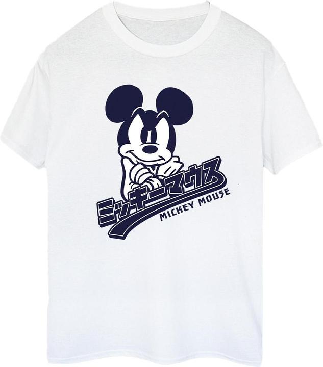 Actual product image Disney Womens/Ladies Mickey Mouse Japanese Cotton Boyfriend T-Shirt (L)