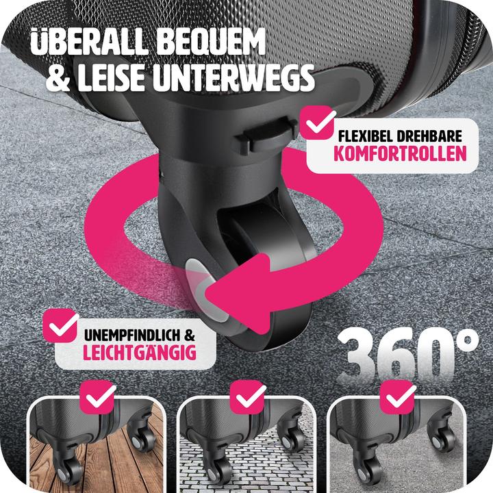 Produktbild tectake Cleo 4-tlg. mit Kofferwaage (95 l, L (90 - 115l))