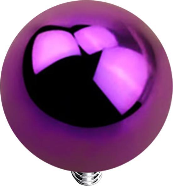 Image du produit Star Piercing Dermal Anchor Boule violette avec revêtement en titane (sans laiton, Acier chirurgical 316L)