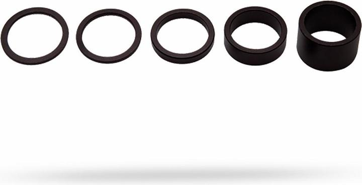 PRO Steuersatz-Spacer 28.6 mm Alu Set 2, 5, 10, 20 mm schwarz