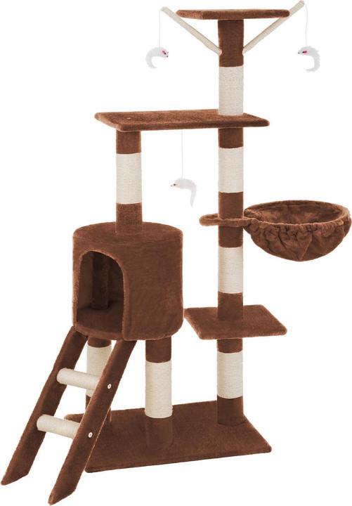 Image du produit tectake Arbre à chat Dominik (144 cm, Gris)